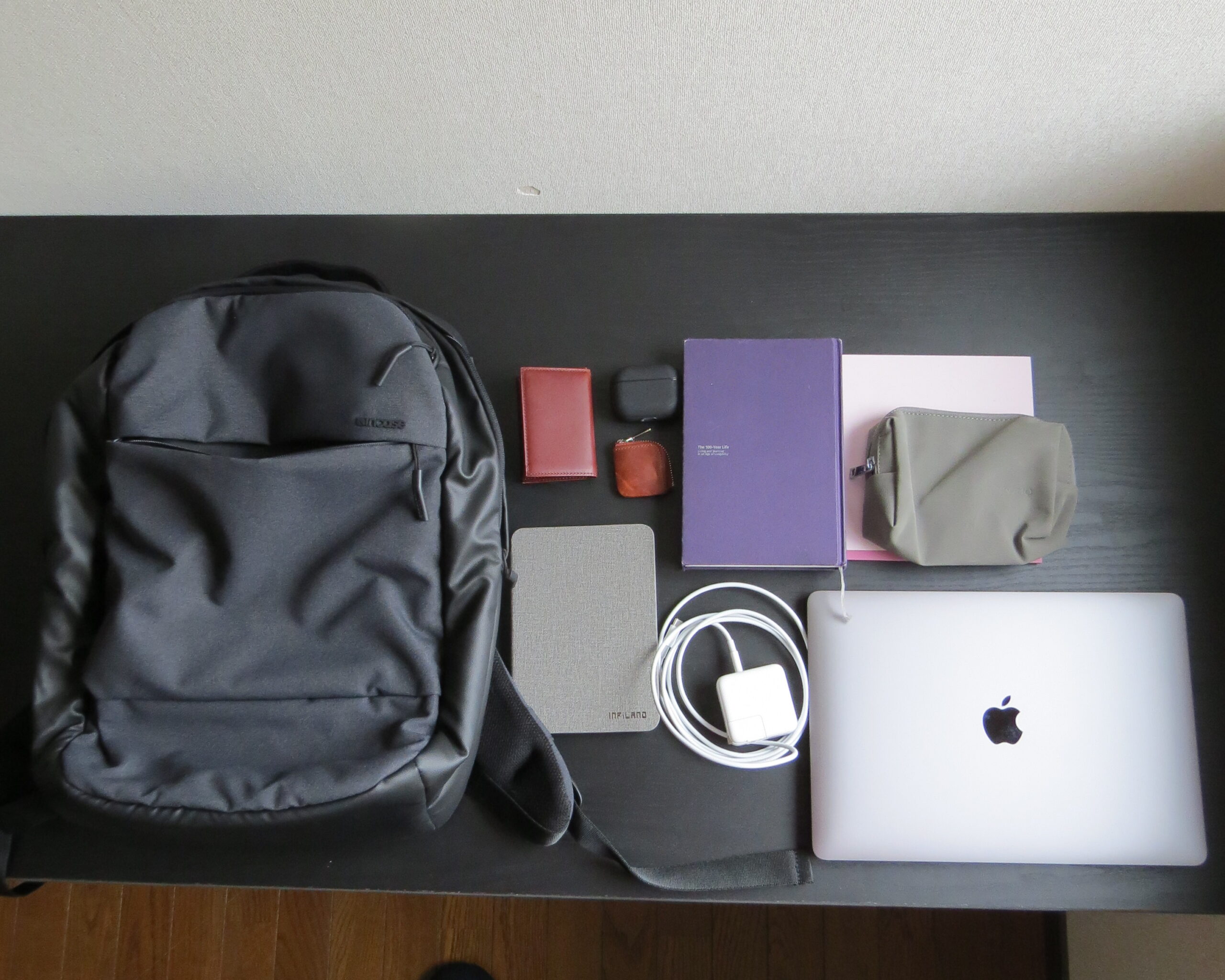 city collection compact backpackに収納する荷物